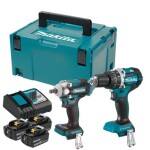 Makita DLX2359TJ1 / Sada aku náradia: vŕtačka DHP484 amp; rázový uťahovač DTW300 / 18V / 3x 5.0Ah (DLX2359TJ1)