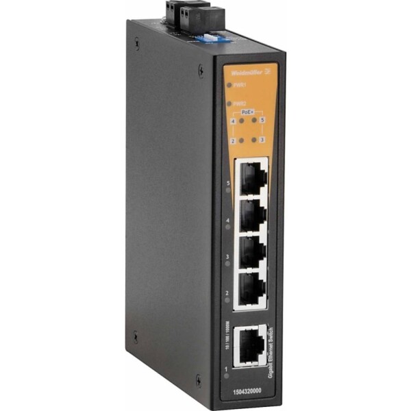 Weidmüller IE-SW-BL05-1GT-4GTPOE priemyselný ethernetový switch 10 / 100 / 1000 MBit/s funkcia PoE; 1504320000