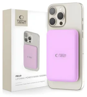 Tech-Protect LifeMag PB10 ružová / Powerbanka MagSafe / 5000mAh