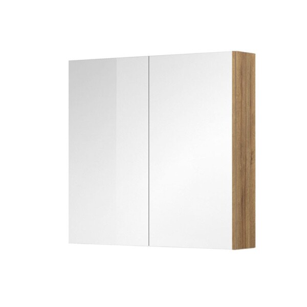 Mereo Kúpeľňová galerka 80 cm, zrkadlová skrinka, dub Riviera CN717GRN