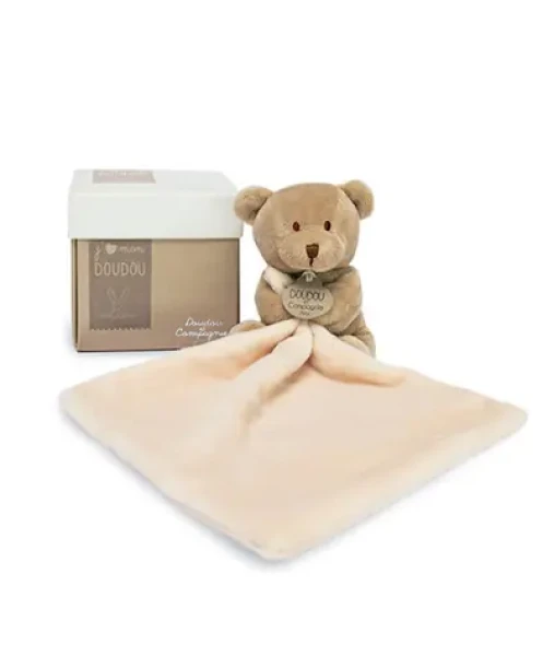Doudou Darčeková sada Medvedík muchláčikom 10 cm