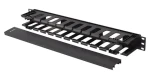 Lanberg 19" organizér káblov čierny / Organizér káblov / plast / 1U / typ A (AK-1703-B)