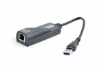 Gembird externý Gigabit LAN sieťová karta USB 3.0 na RJ-45 / interná flash pamäť s ovládačmi / čierna (NIC-U3-02)