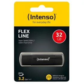 INTENSO Flex Line 32GB čierna / Flash disk / USB-C, USB-A / USB 3.2 Gen 1 / čítanie 70 MB/s (3544480)