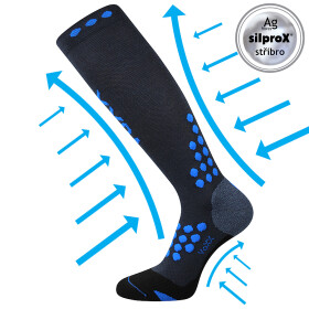 VOXX Marathon kompresné ponožky tmavomodré pár