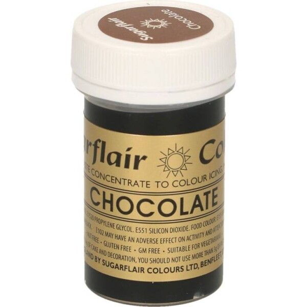 Gélová farba čokoládová 25 g - Sugarflair - Sugarflair