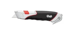 WEDO SAFETY ALU / Bezpečnostný nôž / hliníkové telo / zaťahovacia čepeľ / 3 náhradné čepele (78825)