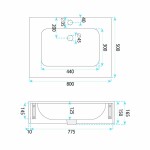 REA - Nástenné umývadlo Aresa Belt White 80 REA-U9972
