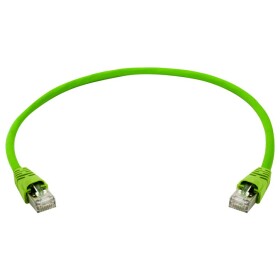 Telegärtner 100008108 RJ45 sieťové káble, prepojovacie káble CAT 6A SF/UTP 0.5 m zelená s priechodkou chrániacou proti zlomeniu 1 ks; 100008108