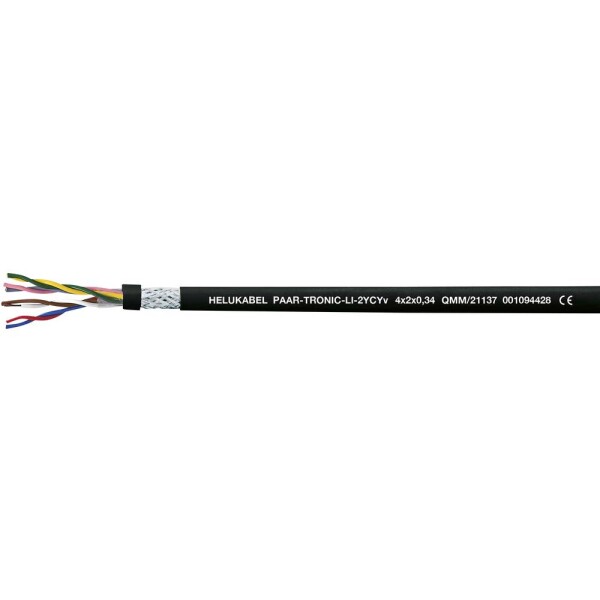 HELU 21144-1000 dátový kábel Li-2YCYv 8 x 2 x 0.5 mm² čierna 1000 m; 21144-1000