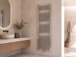 CERANO - Kúpeľňový radiátor Benito - stredové pripojenie 50mm/bočné - 460 W - chróm - 1500x450 mm CER-673851