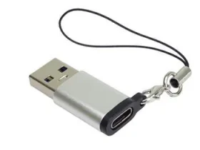 PremiumCord Adaptér USB 3.0 A(M) - USB-C(F) strieborná / Redukcia / s očkom na zavesenie (8592220023287)