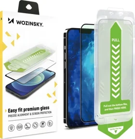 Wozinsky Premium Glass čierna / Tvrdené sklo / Apple iPhone 15 PLUS / 9H / S inštalačným rámčekom (9145576281659)