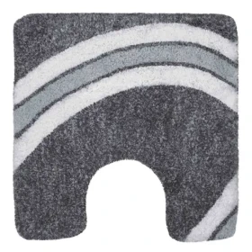 Spirella CURVE šedá / Kúpeľňová WC predložka / mikrovlákno / 55 x 55 cm