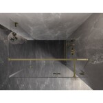 MEXEN/S - Lunar T sprchovací kút dvere krídlové pravá 120 x 90, transparent, zlato 834T-120-090-50-00-P