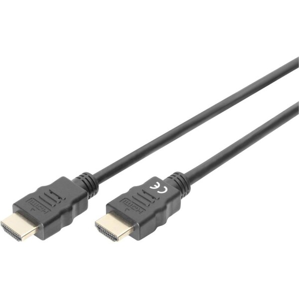 Digitus HDMI prepojovací kábel Zástrčka HDMI-A, Zástrčka HDMI-A 1.00 m čierna DB-330123-010-S 4K UHD, audio return channel HDMI kábel; DB-330123-010-S