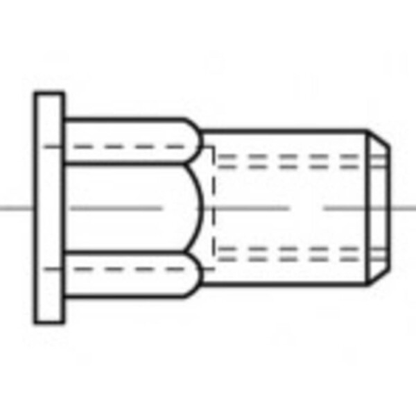 TOOLCRAFT TO-5444328 slepá nitovacie matice M8 ocel 100 ks; TO-5444328