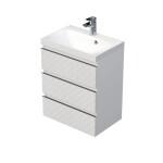 Kúpeľňová skrinka s umývadlom SAT Cube Way 60x71x40 cm biela mat CUBE3D603ZB CUBE3D603ZB