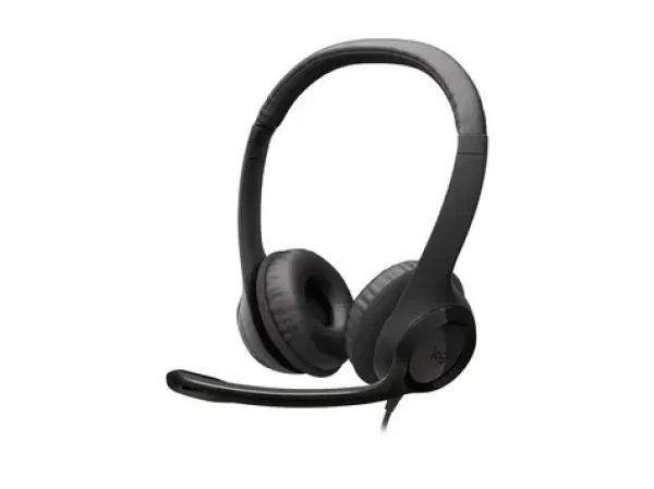 Logitech Headset H390 čierna / stereo slúchadlá s mikrofónom / USB-C (981-001576)