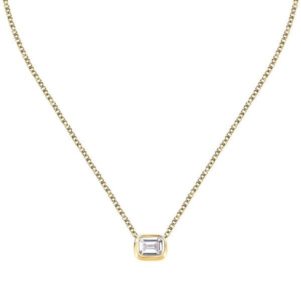 Trussardi Elegantný pozlátený náhrdelník so zirkónom T-Design TJAXA20