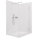 CERANO - Sprchová zástena Walk-in Orbis Round Ľ/P - 8 mm - okrúhla vzpera - chróm, transparentné sklo - 160x200 CER-978754
