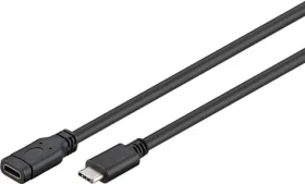 MicroConnect USB-C - USB-C čierna / Predlžovací kábel USB-C / USB 3.0 / 5000 Mbit/s / 1,8 m (MC-ITH-USBC-EX-002)