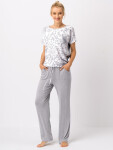 Kľúč LNS 546 A25 Viskózové pyžamo S-XL bílo-šedá XL