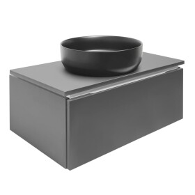 Kúpeľňová skrinka s doskou SAT Feel 80x30x46 cm antracit mat SATFEEL80ANTD SATFEEL80ANTD