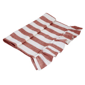 Strömshaga Běhuon stůl Ida Stripe Red/White 50x150 cm - Strömshaga Behúň na stôl Ida Stripe Red/White 50 × 150 cm