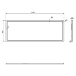 SAPHO - GEMINI zrkadlo s LED osvetlením 150x55cm GM150