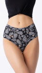 Dámske nohavičky Paisley Simple Brasil Maxi Black so vzorom - Julimex XL