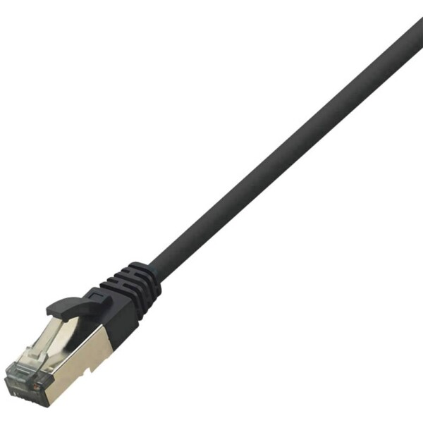 LogiLink CQ8063S RJ45 sieťové káble, prepojovacie káble CAT 8.1 S/FTP 3.00 m čierna bez halogénov 1 ks; CQ8063S