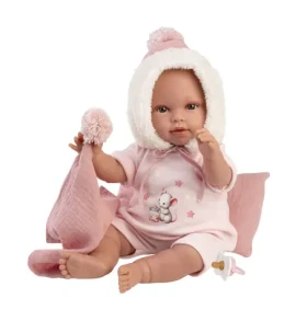 Llorens 63802 NEW BORN - realistická bábika bábätko so zvukmi a mäkkým látkovým telom - 38 cm