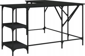 VidaXL Biurko, čierne, 139x139x75 cm, materiał drevopochodny