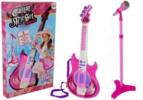 Mamido Gitara s mikrofónom rocková hviezda so zvukom