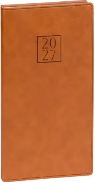 NOTIQUE Prestigio 2027 hnedý / Vreckový diár / 9 × 15,5 cm