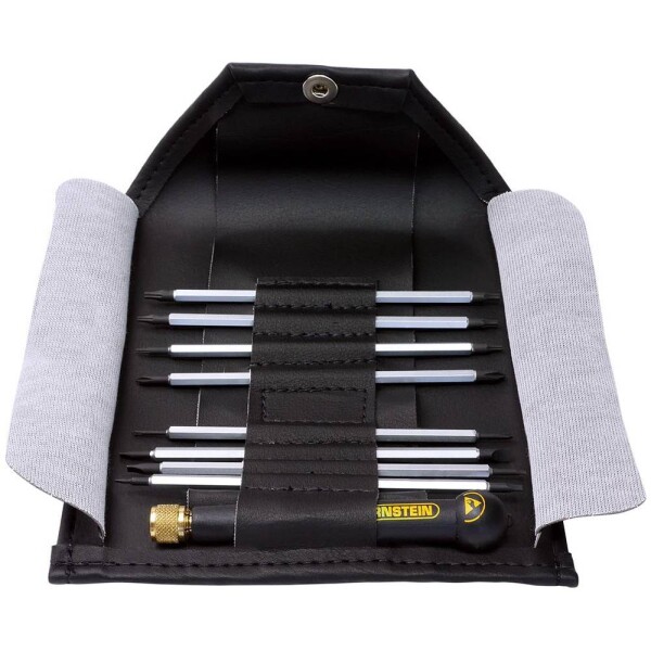 ESD sada vymeniteľných bitov 9-dielna Bernstein Tools for Electronics 4-920, plochý, krížový PH, Torx; 4-920