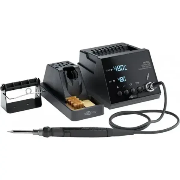 Goobay Digitálna spájkovacia stanica 70W / Spájkovacia stanica / 160-480 ° C / LCD displej / Rýchle nahriatie (78624)