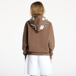 Mikina A BATHING APE College Monogram Relaxed Fit Shark Full Zip Hoodie UNISEX Brown L