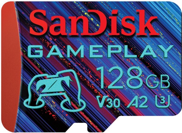 Hama SanDisk GamePlay microSDXC 128GB, R 190MB/s, W 130MB/s, UHS-I, V30, U3, C10