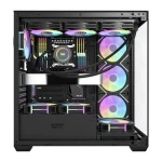 DarkFlash DS900 Black čierna / ATX / 7x 120 mm / 2x USB-A 1x USB-C / priehľadná bočnica / bez zdroja (DS900 Black + fans)