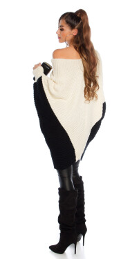 Trendy KouCla bat knit Oversize sweater black Einheitsgroesse