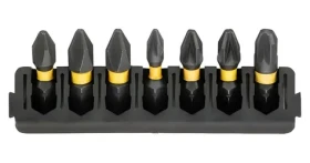DeWalt / 7dielna sada bitov / PH1, PH2, PZ1, PZ2, PZ3 / 25 mm / ToughCase (DT70809)