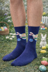 Pánske veľkonočné ponožky 136 tmavomodré - Steven 44/46
