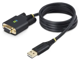 StarTech USB na RS232 null modem čierna / Redukcia / USB Typ-A D-Sub DE-9 / 1 m / FTDI FT232R (1P3FFCNB-USB-SERIAL)