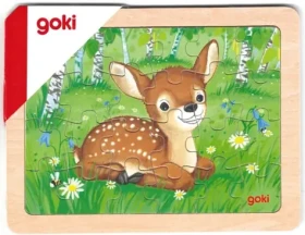 GOKI Drevené puzzle Lesné zvieratká: Koloušek