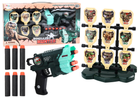 Mamido Sada pištole s terčom a penovými šípkami Dinosaury zelená