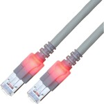 Easylan CS1OACDCD0030 RJ45 sieťové káble, prepojovacie káble CAT 6 S/FTP 3.00 m sivá dvojžilový tienený, bez halogénov, samozhášavý 1 ks; CS1OACDCD0030