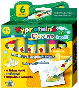 CREATOYS Fixy na textil 6 ks