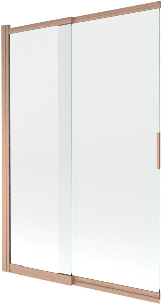 MEXEN - Fox vaňová zástena 2-krídlová posuvná 120 x 150, transparent, meď kartáčovaná 891-120-002-65-00